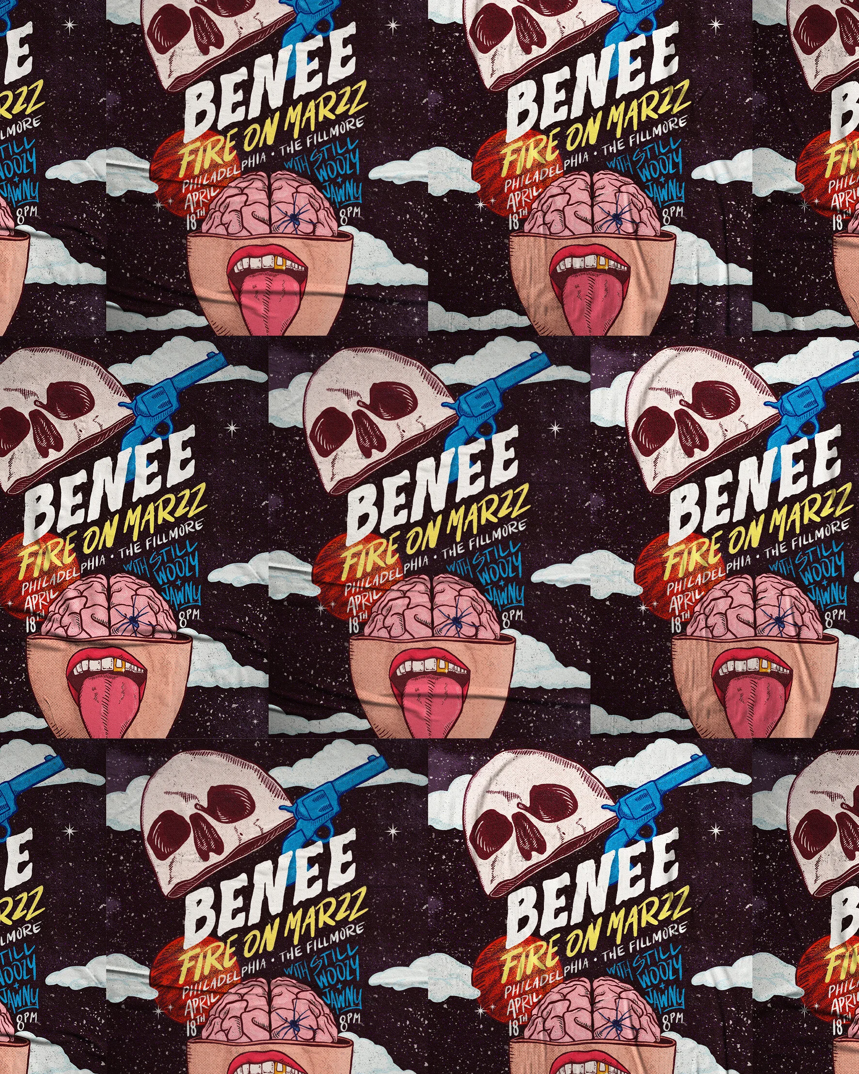 Benee Fire on Marzz Concert Poster — Sophia Mairowitz